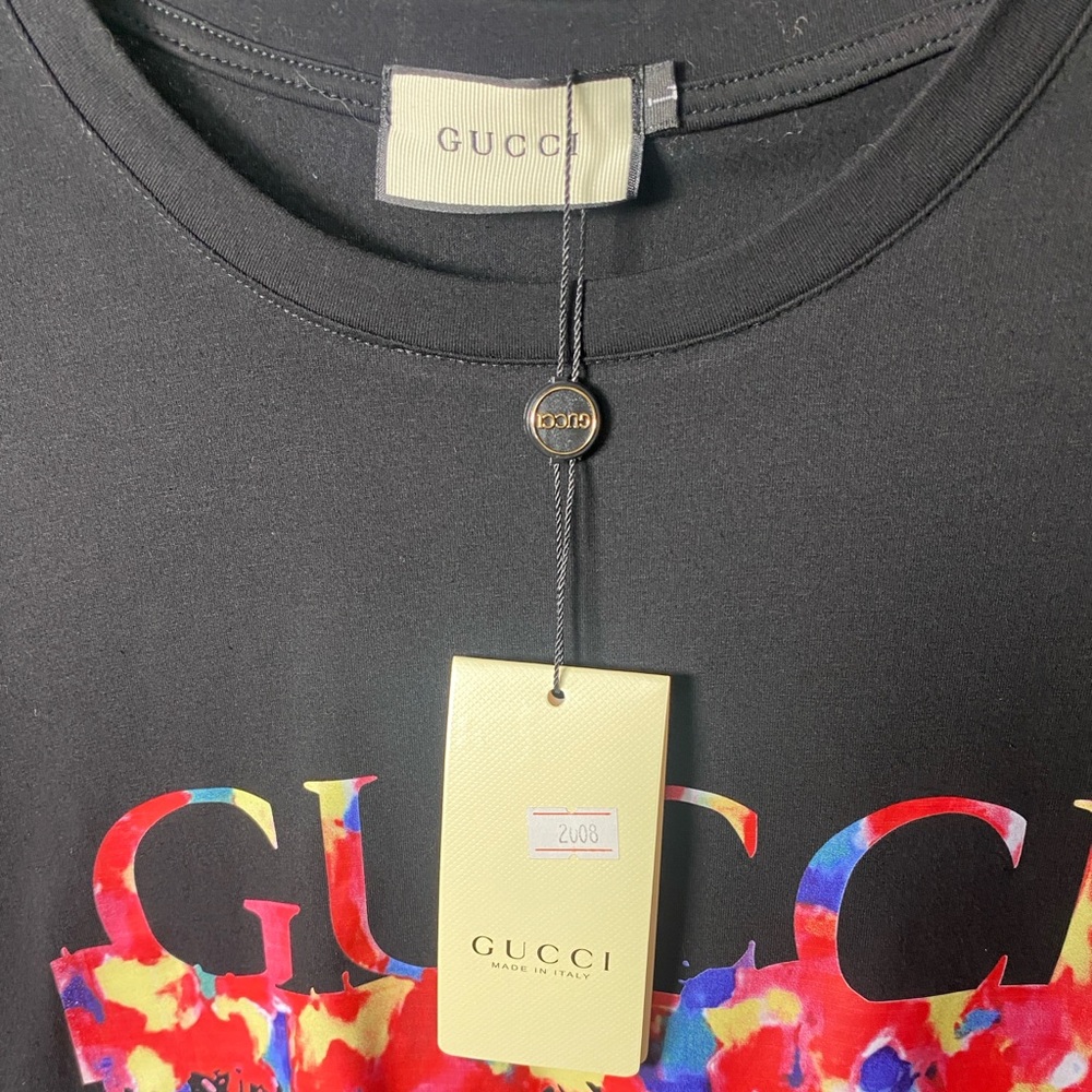 NWT Gucci 100% Cotton Short Sleeve T-shirt Made in Italy Size Large - Picture 3 of 12